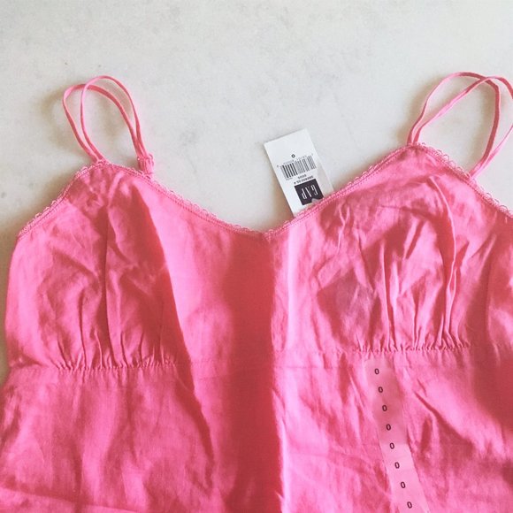 New! Gap spaghetti strap pink tank lined 0 / 2 XS - Picture 4 of 7